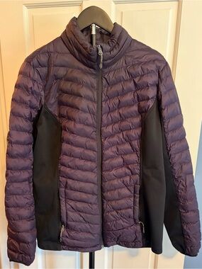 Women's Quilted Packable Jacket - Deep Purple/Black